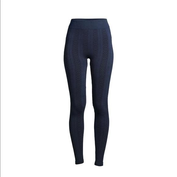 Women's Cable Knit Fleece Lined Leggings, 2 Pack - Picture 5 of 11